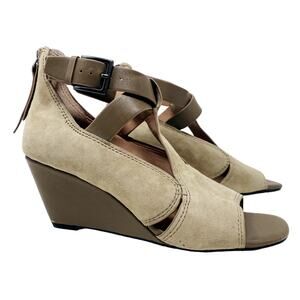 Donald J Pliner Wedge Gladiator Sandal Ankle Strap Casual Suede - 6